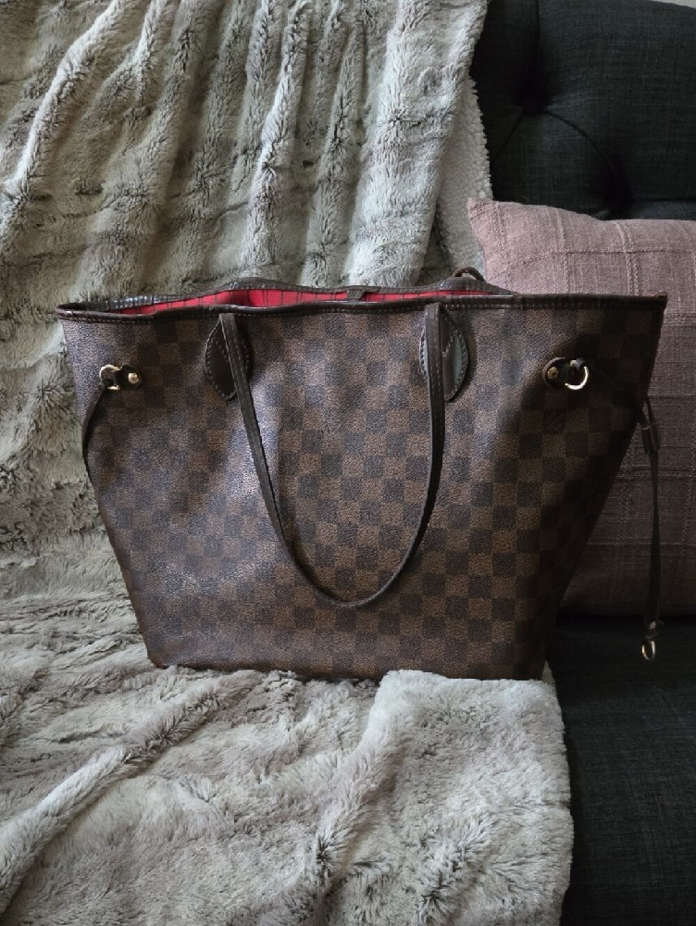 Louis Vuitton Damier Ebene Neverfull MM *read* - Picture 2 of 15